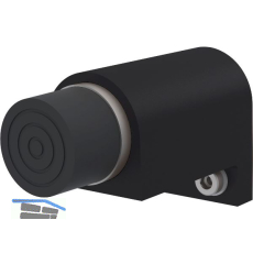 KWS Wandt�rpuffer 2049 gefederter Anschlagpuffer, Aluminium schwarz lackiert