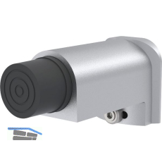 KWS Wandt�rpuffer 2051 gefederter Anschlagpuffer, Aluminium silber lackiert