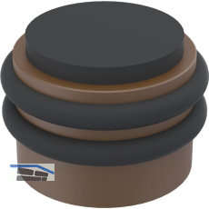 KWS Boden- und Wandt�rpuffer 2053,Gummi schwarz �42mm, Alu dunkelbraun eloxiert