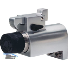 Torhalter 1011mit Fanghaken und Puffer, Wandmontage, Alu silber lackiert