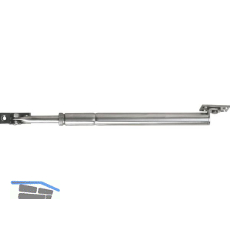 T�rfeststeller 1017 mit regulierbarer Bremswirkung, 390-590mm, Edelstahl matt