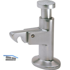 Torhalter 1047 mit Fanghaken, Bodenmontage, Alu silber lackiert