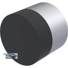 KWS Wandt�rpuffer 2068, � 30 mm, L�nge 25 mm, Aluminium silber eloxiert