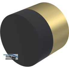 KWS Wandt�rpuffer 2068, � 30 mm, L�nge 25 mm, Aluminium messingf�rbig eloxiert