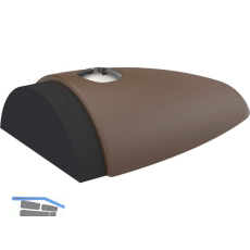 KWS Bodent�rpuffer 2090, 90 x 60 x 25mm, Aluminium dunkelbraun eloxiert