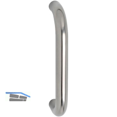 KWS T�rgriff Serie 84 - gerade, L 380 mm, LA. 350 mm, � 30 mm, Edelstahl