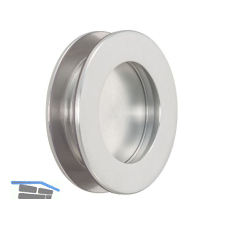 KWS Schiebet�rmuschelpaar 5254 rund, Glasst�rke 8 - 10 mm, Alu silber eloxiert