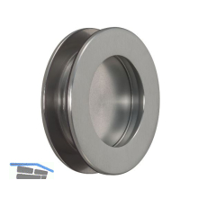 KWS Schiebet�rmuschelpaar 5254 rund, Glasst�rke 8 - 10 mm, Edelstahl matt