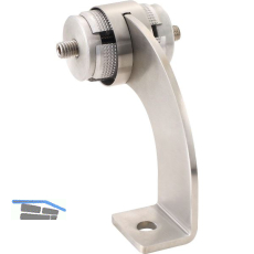 KWS Mittelst�tze WS gebogen 90�, Rundrohr, f. Au�en � 35mm, links,Edelstahl matt