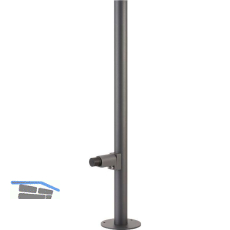 KWS Bodent�rpuffer auf Rohr 2920 gefedert, Edelstahl anthrazit beschichtet