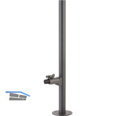 KWS T�rfeststeller 1920 gefedert, auf Rohr, Edelstahl anthrazit beschichtet