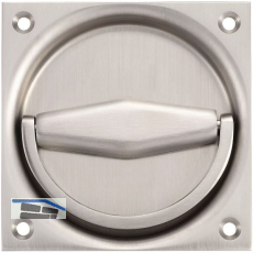 Klappringmuschelgriff KWS 5017, 90 x 90 mm, VK 8 mm, Stiftteil, silber eloxiert