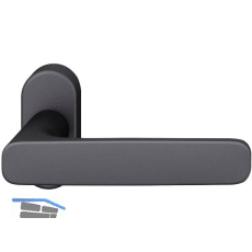 FSB Rahment�rdr�cker 09 1289 Hochhaltefeder B ovale Rosette Aluminium schwarz