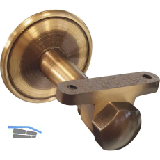 Handlauftr�ger mit Winkel, Rosetten � 70 mm, Wandabstand 65 mm,Messing patiniert