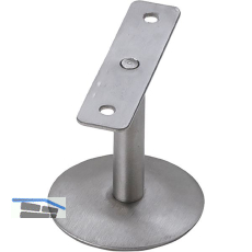 Handlauftr�ger flach, Rosetten � 60 mm, Wandabstand 58 mm, Edelstahl