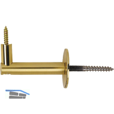 Handlauftr�ger Rosetten � 50 mm, Wandabstand 75 mm, Messing poliert