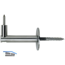 Handlauftr�ger Rosetten � 50 mm, Wandabstand 75 mm, Edelstahl matt