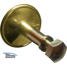 Handlauftr�ger zum Klemmen, Rosetten � 70 mm,Wandabstand 60 mm,Messing poliert