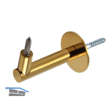 Handlauftr�ger Rosetten � 50 mm, Wandabstand 75 mm, Messing PVD-beschichtet