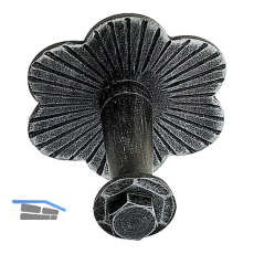 Handlauftr�ger zum Klemmen, Wandabstand 60, schwarz lackiert, patiniert