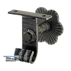 Handlauftr�ger mit Winkel, Wandabstand 60, schwarz lackiert, patiniert