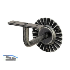 Handlauftr�ger mit Winkel, Wandabstand 90, schwarz lackiert, patiniert