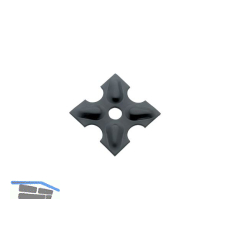 Zierrosette (Pfettenscheibe) 80x80x4 mm, Bohr-� 13 mm,Stahl schwarz pulverbesch.