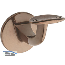 Handlauftr�ger mit gew�lbter Auflage, Wandabstand 65mm, Messing patiniert