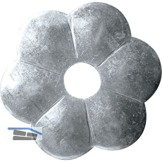 Zierrosette (Pfettenscheibe) � 80x4 mm, Bohr-� 17 mm, Stahl verzinkt (C)