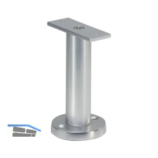 Trennwandst�tze gerade Auflage, Bodenabstand 100mm, Edelstahl matt