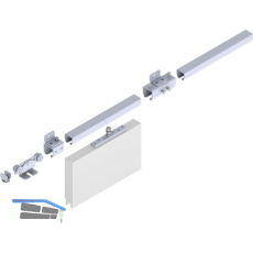 Schiebetorbeschlagset HELM 300 f�r Wandmontage, max. 200 kg, Stahl verzinkt
