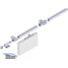 Schiebetorbeschlagset HELM 300 f�r Deckenmontage, max. 200 kg, Stahl verzinkt