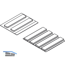 HAWA Junior GP Gleitelemente-Set zu U-F�hrungsschiene Glas 8 mm selbstklebend