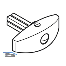 Drehgriff HAWA, TS 35 - 40 mm, Messing vernickelt matt