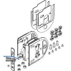 HAWA Toplock Schiebet�rschloss PZ f�r ESG/VSG Glas 8-12,7 mm