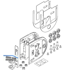 HAWA Toplock Gegenkasten ohne Abdeckkappen inkl. Zentrierset