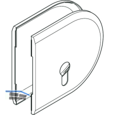 HAWA Toplock Abdeckkappenset rund Profilzylinder Kunststoff Edelstahl-Effekt