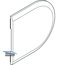 HAWA Toplock Abdeckkappe blind rund f�r Gegenkasten Kunststoff Edelstahl-Effekt