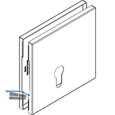 HAWA Toplock Abdeckkappenset eckig Profilzylinder Kunststoff Edelstahl-Effekt