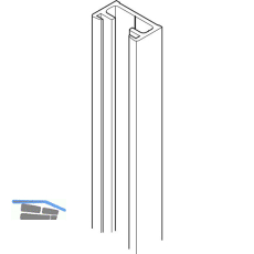 HAWA Wandanschlussprofil f�r Glast�ren L=2500 mm Aluminium farblos eloxiert