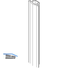 HAWA Dichtungsprofil Wandanschlussprofil L=3500 mm Gummi schwarz