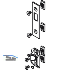 HAWA Toplock Schlie�platte f�r Wandanschlussprofil inkl. Zentrierteil