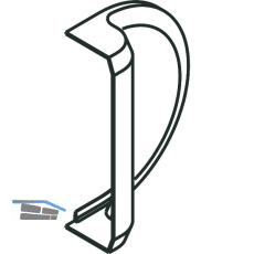 HAWA Toplock Abdeckkappe rund zu Schlie�winkel Edelstahl-Effekt