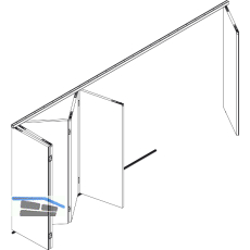 HAWA-Variofold 80/H Grundgarnitur, m. Drehlager und F�hrung