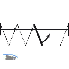 Dreht�rgarnitur HAWA-Variofold 80/H an Faltpaket, ohne Laufwerk und Drehlager