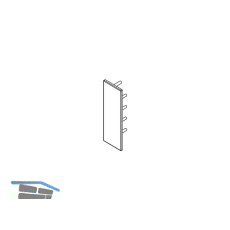 HAWA Junior 80/G Telescopic Abdeckkappe Trag-Glashalteprofil 10 mm anthrazitgrau