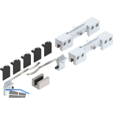 HELM GT-L 80 Beschlagset Glas 8-10,76 mm ohne Laufschiene 80 kg Edelstahl-Effekt