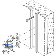 HAWA Zentrierteil Ganzglasschiebet�ren zu Wandanschlussprofil schwarz