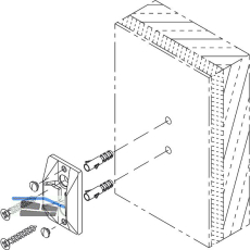 HAWA Zentrierteil Ganzglasschiebet�ren zur Wandmontage grau