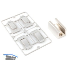 HAWA Junior GP/Ordena 70 Bodenf�hrung spielfrei Glas 8-12,7 mm Edelstahl-Effekt